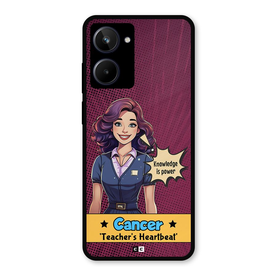 Cancer Heartbeat Metal Back Case for Realme 10