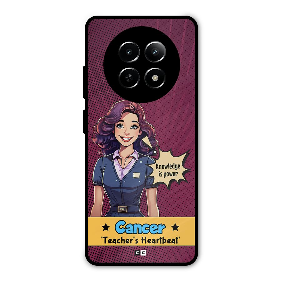 Cancer Heartbeat Metal Back Case for Realme 12 5G