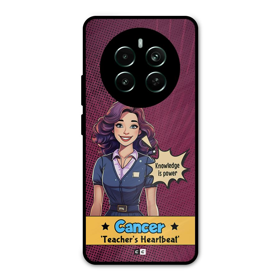 Cancer Heartbeat Metal Back Case for Realme 12 Plus