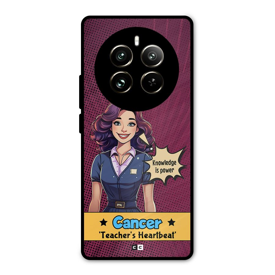 Cancer Heartbeat Metal Back Case for Realme 12 Pro