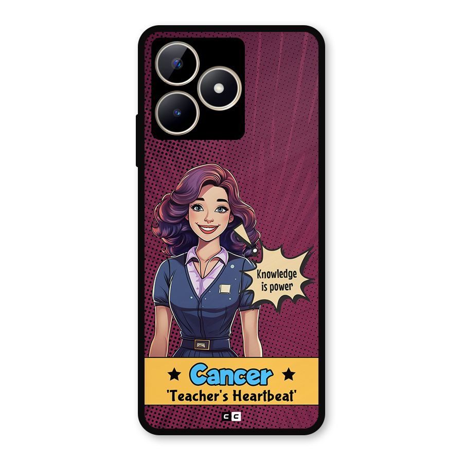 Cancer Heartbeat Metal Back Case for Realme C53