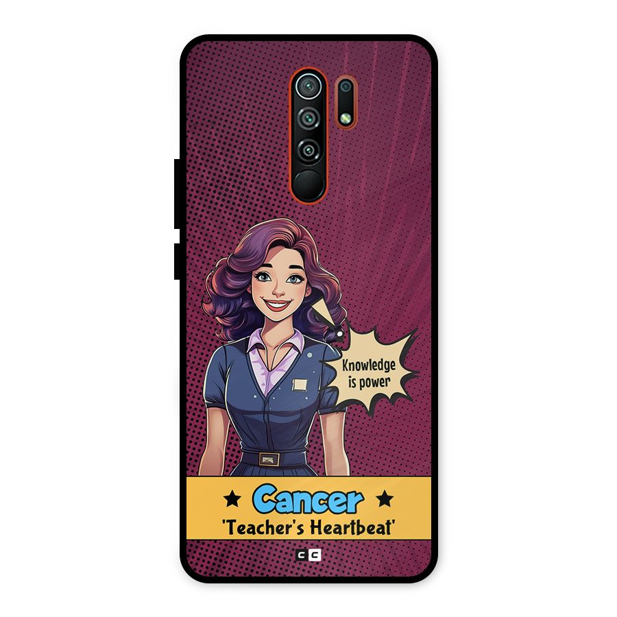 Cancer Heartbeat Metal Back Case for Redmi 9 Prime