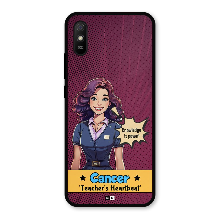 Cancer Heartbeat Metal Back Case for Redmi 9i