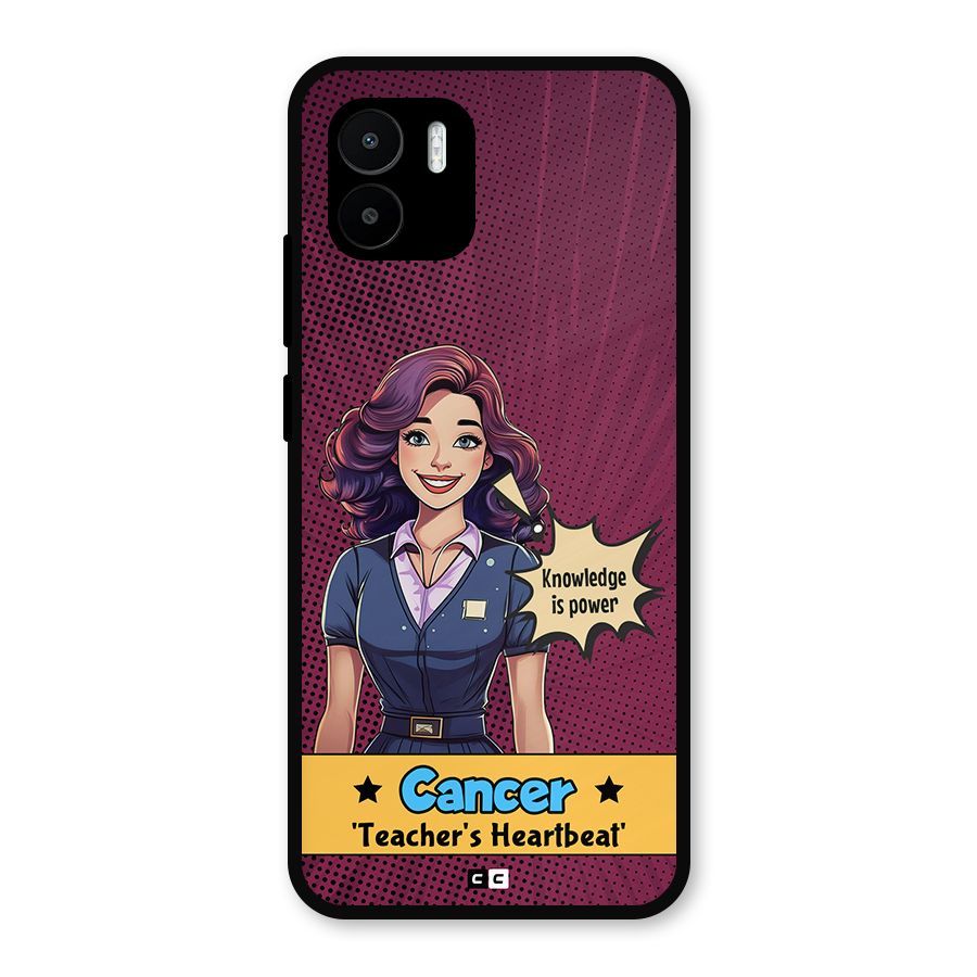 Cancer Heartbeat Metal Back Case for Redmi A2