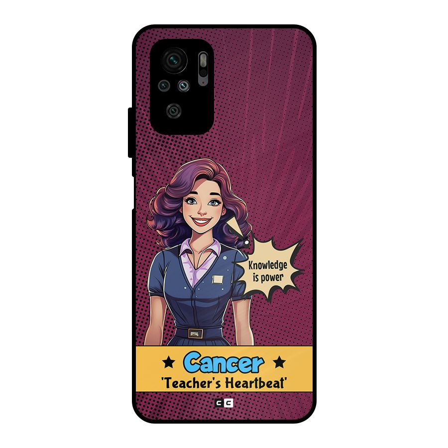 Cancer Heartbeat Metal Back Case for Redmi Note 10S