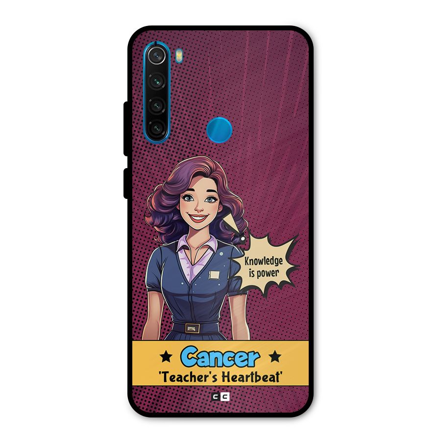 Cancer Heartbeat Metal Back Case for Redmi Note 8
