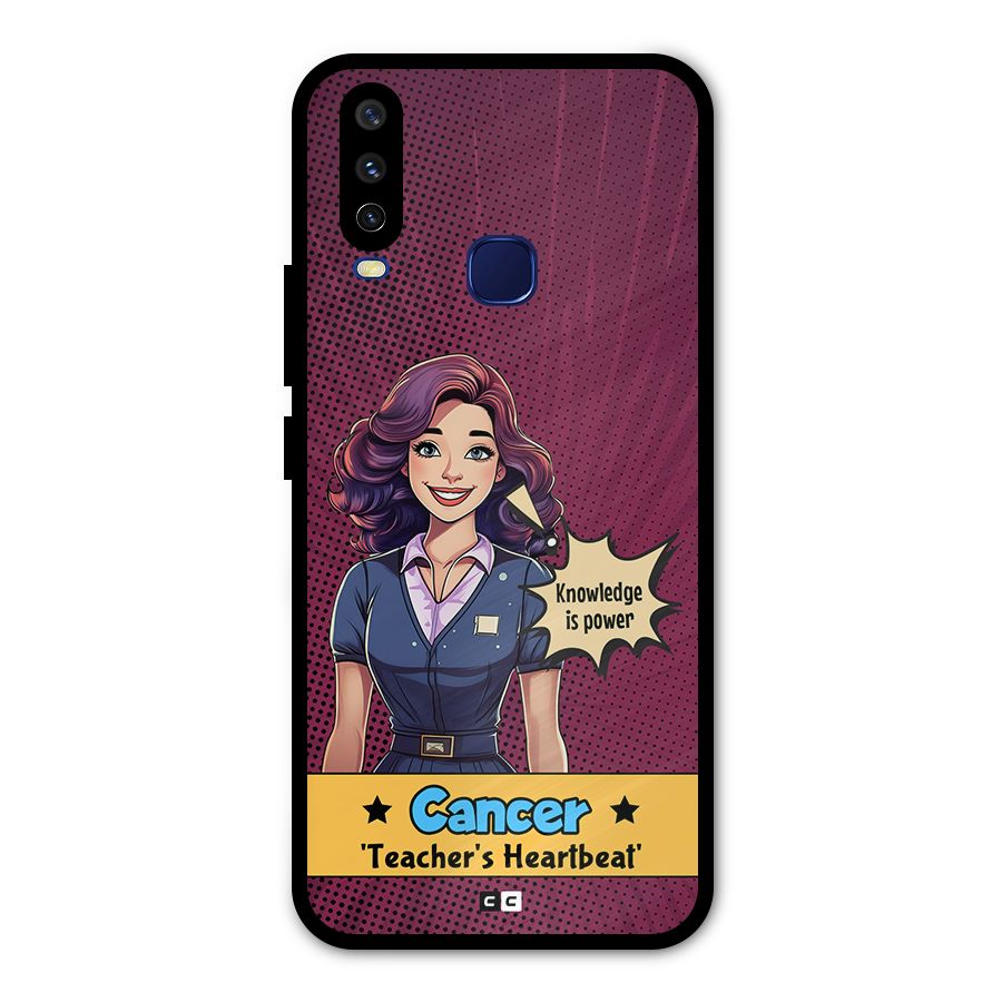 Cancer Heartbeat Metal Back Case for Vivo U10