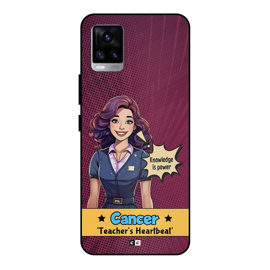 Cancer Heartbeat Metal Back Case for Vivo V20