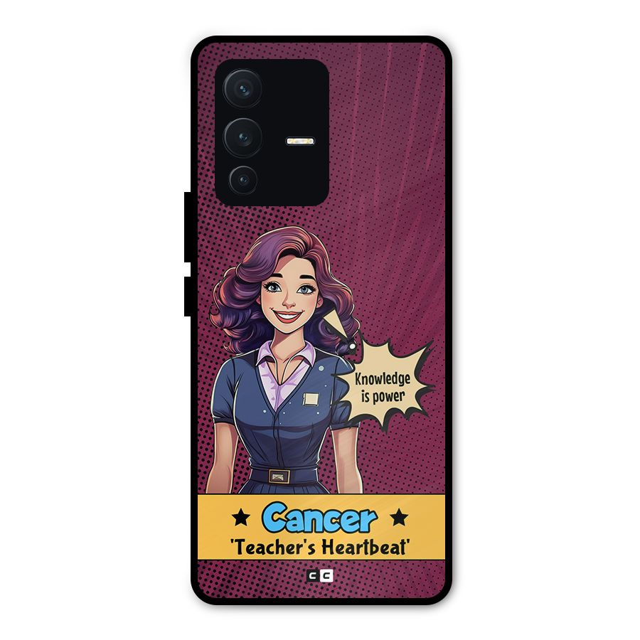 Cancer Heartbeat Metal Back Case for Vivo V23 Pro