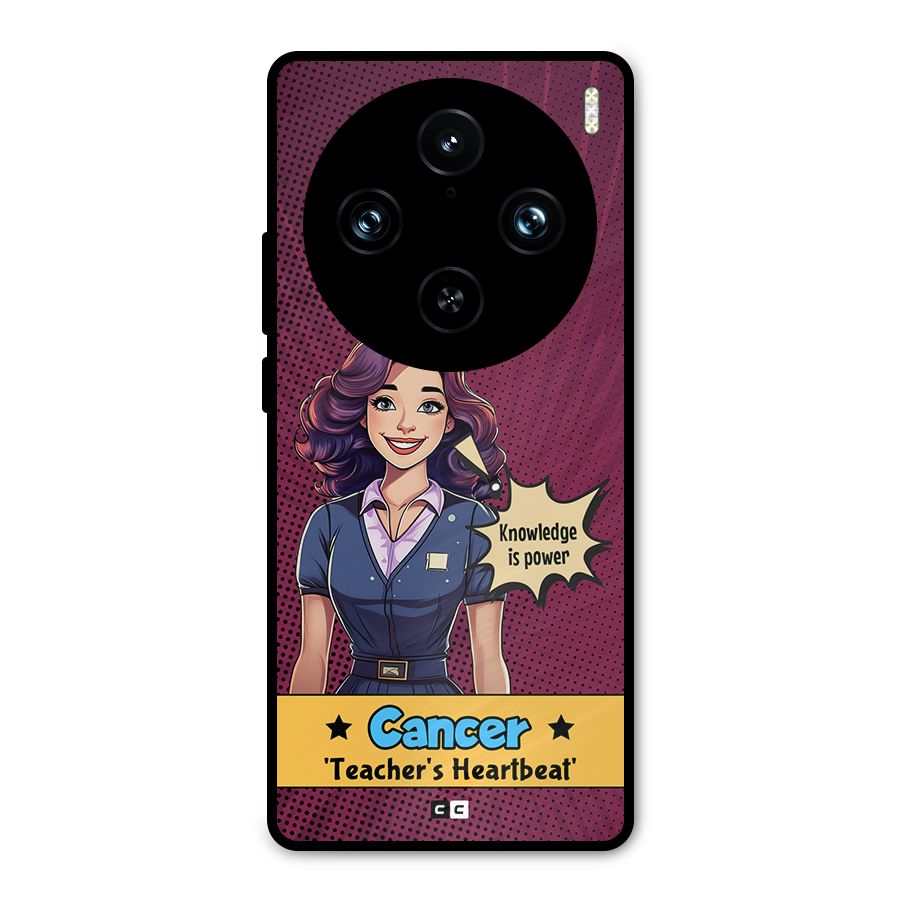 Cancer Heartbeat Metal Back Case for Vivo X100 Pro