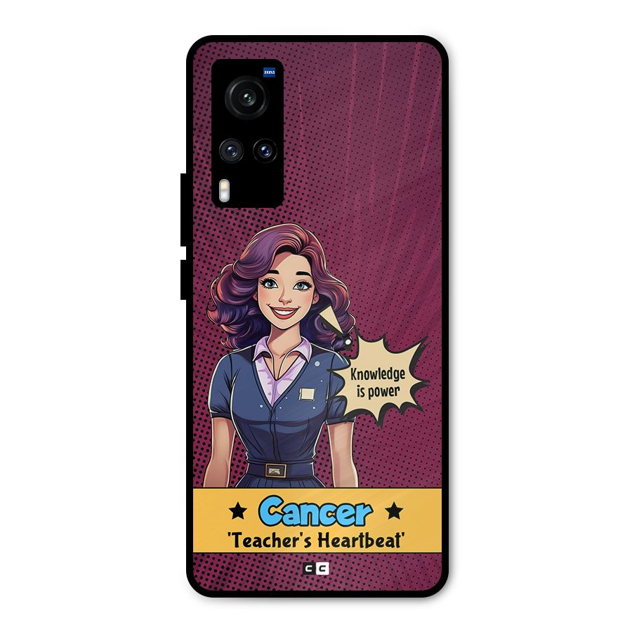 Cancer Heartbeat Metal Back Case for Vivo X60