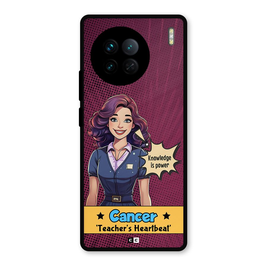 Cancer Heartbeat Metal Back Case for Vivo X90