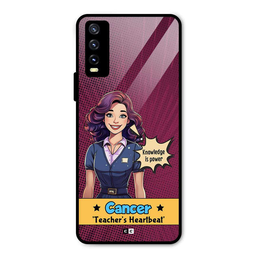 Cancer Heartbeat Metal Back Case for Vivo Y20