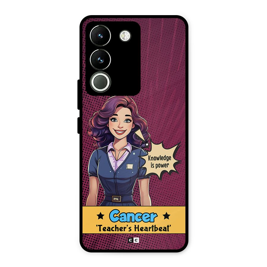 Cancer Heartbeat Metal Back Case for Vivo Y200