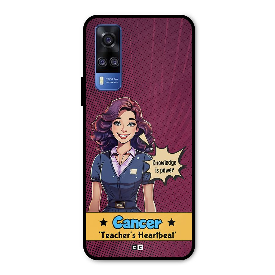 Cancer Heartbeat Metal Back Case for Vivo Y51A