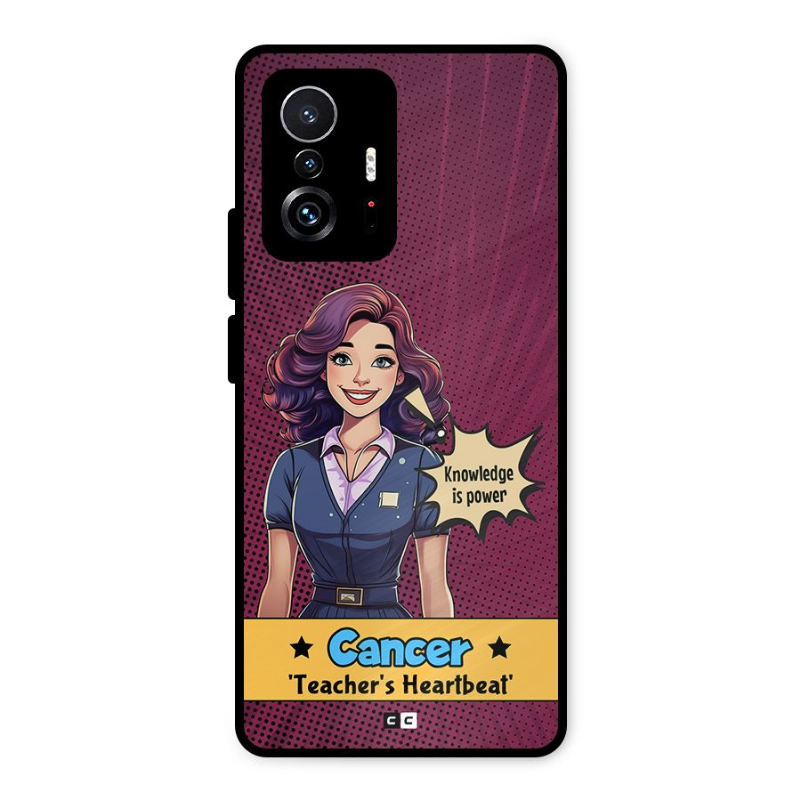 Cancer Heartbeat Metal Back Case for Xiaomi 11T Pro