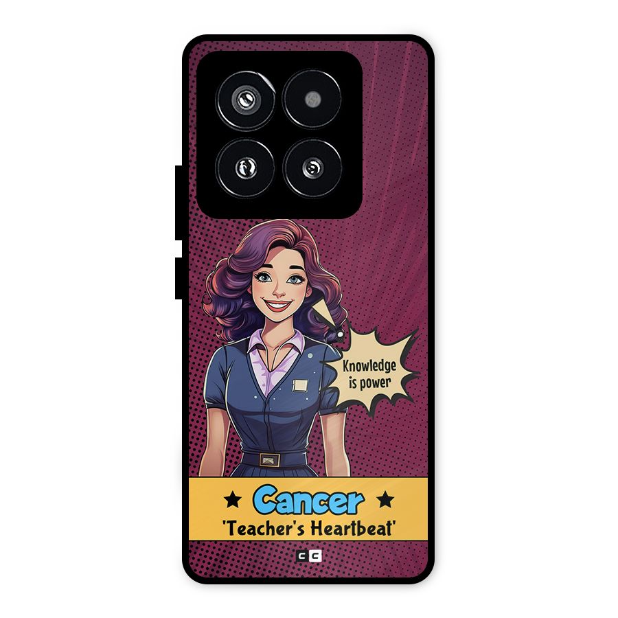 Cancer Heartbeat Metal Back Case for Xiaomi 14 Pro