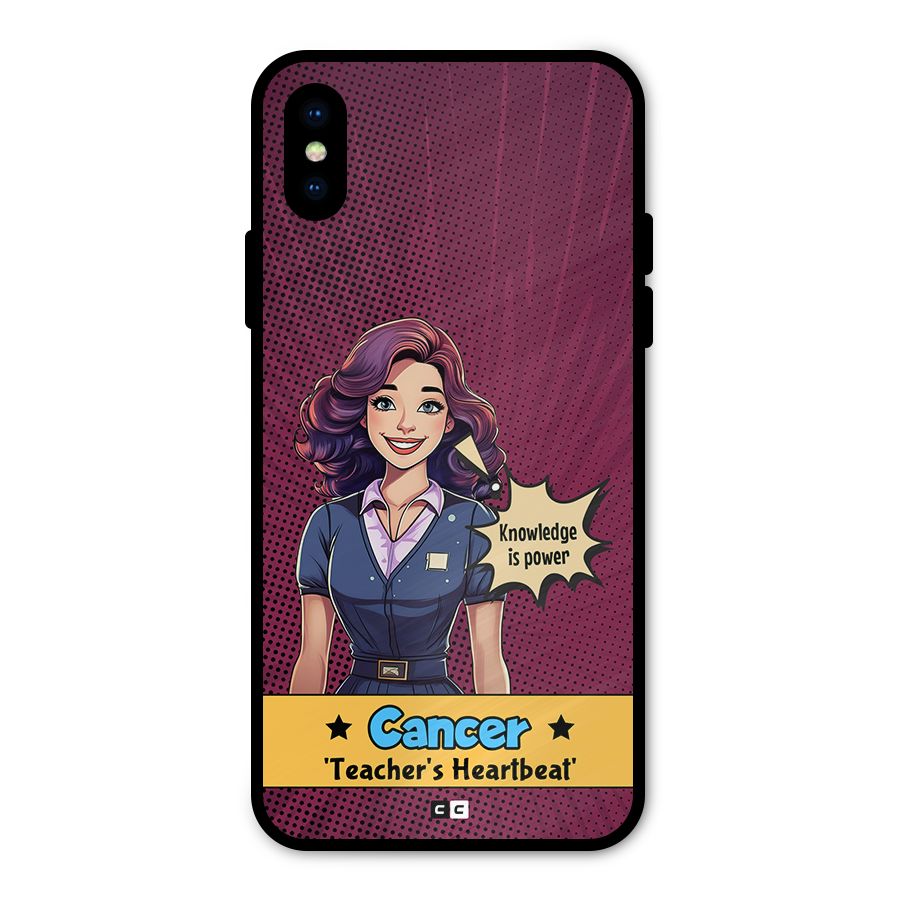 Cancer Heartbeat Metal Back Case for iPhone X