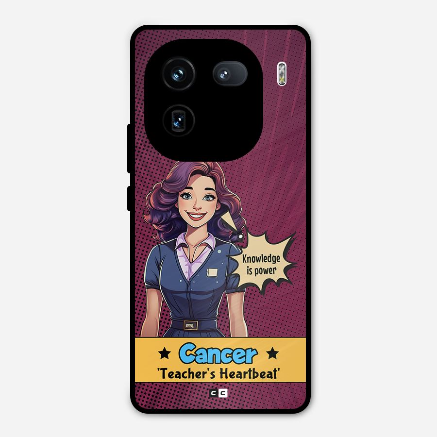 Cancer Heartbeat Metal Back Case for iQOO 12