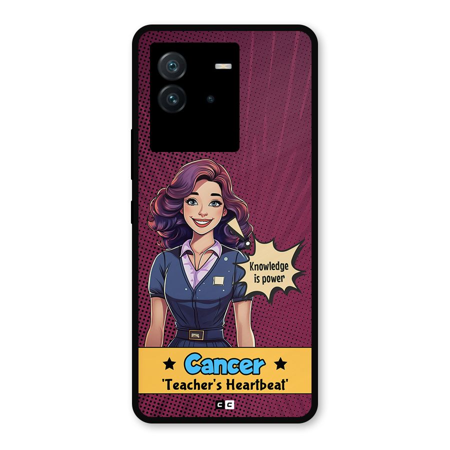 Cancer Heartbeat Metal Back Case for iQOO Neo 6 5G