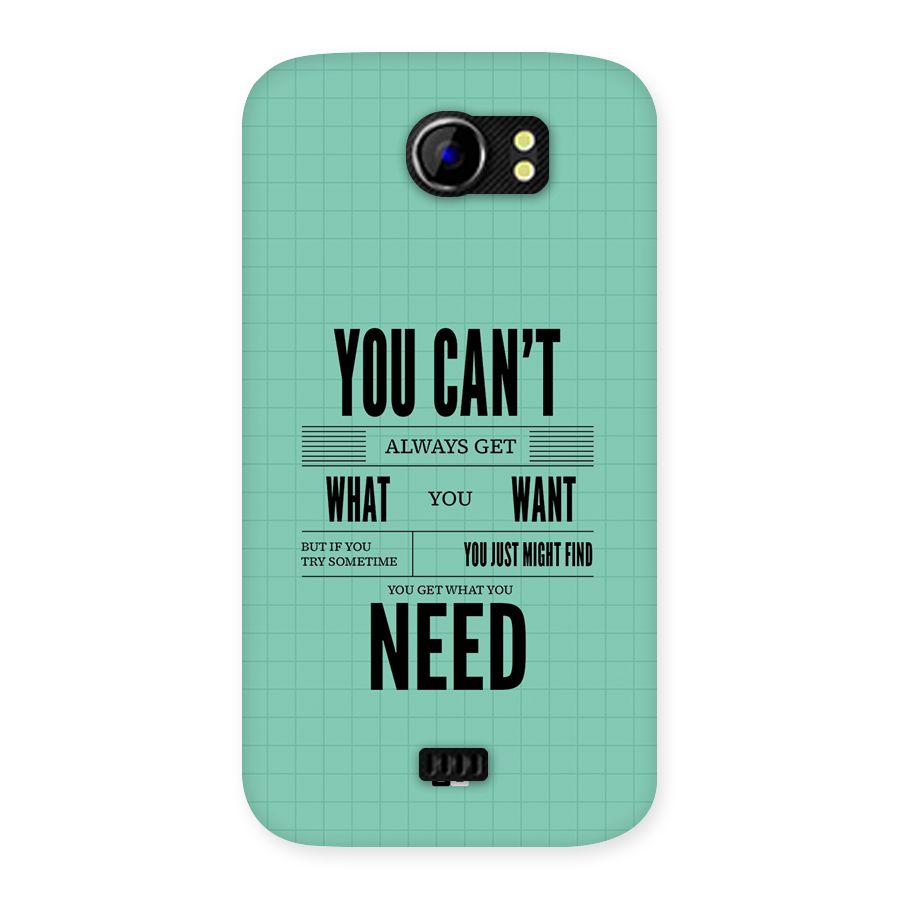 Cant Always Get Back Case for Canvas 2 A110