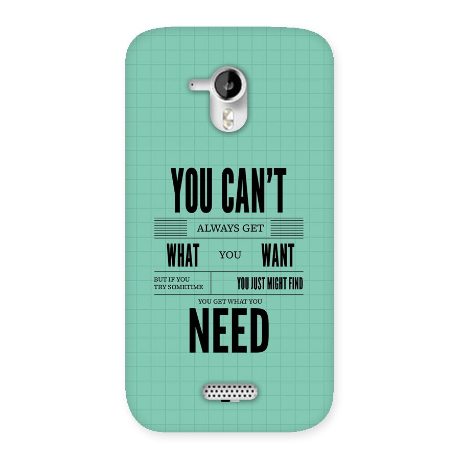 Cant Always Get Back Case for Canvas HD A116