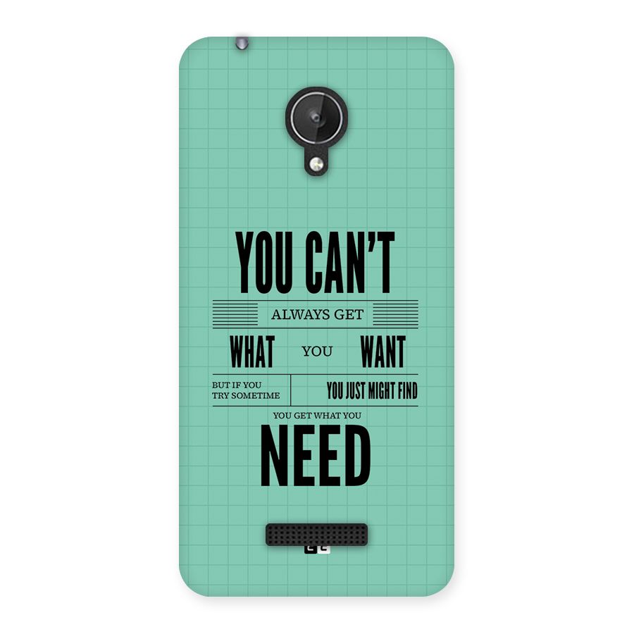 Cant Always Get Back Case for Canvas Spark Q380