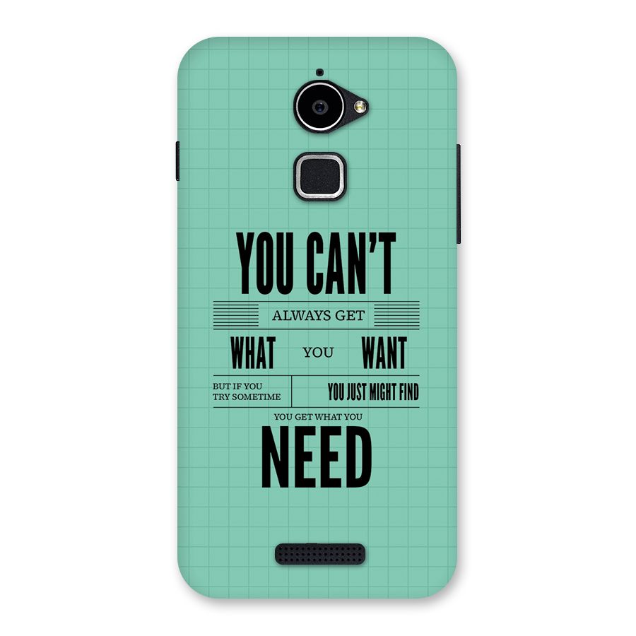 Cant Always Get Back Case for Coolpad Note 3 Lite