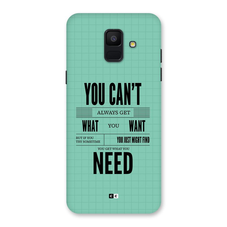 Cant Always Get Back Case for Galaxy A6 (2018)