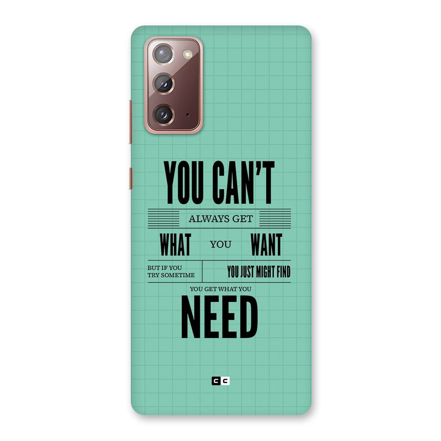 Cant Always Get Back Case for Galaxy Note 20