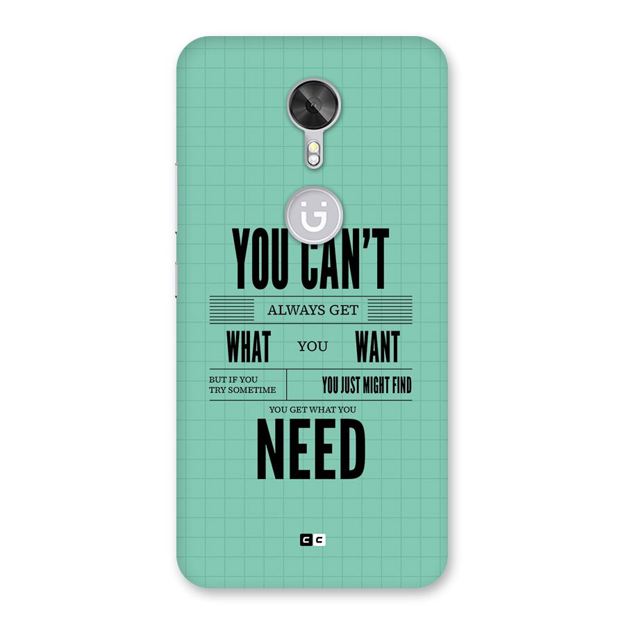 Cant Always Get Back Case for Gionee A1