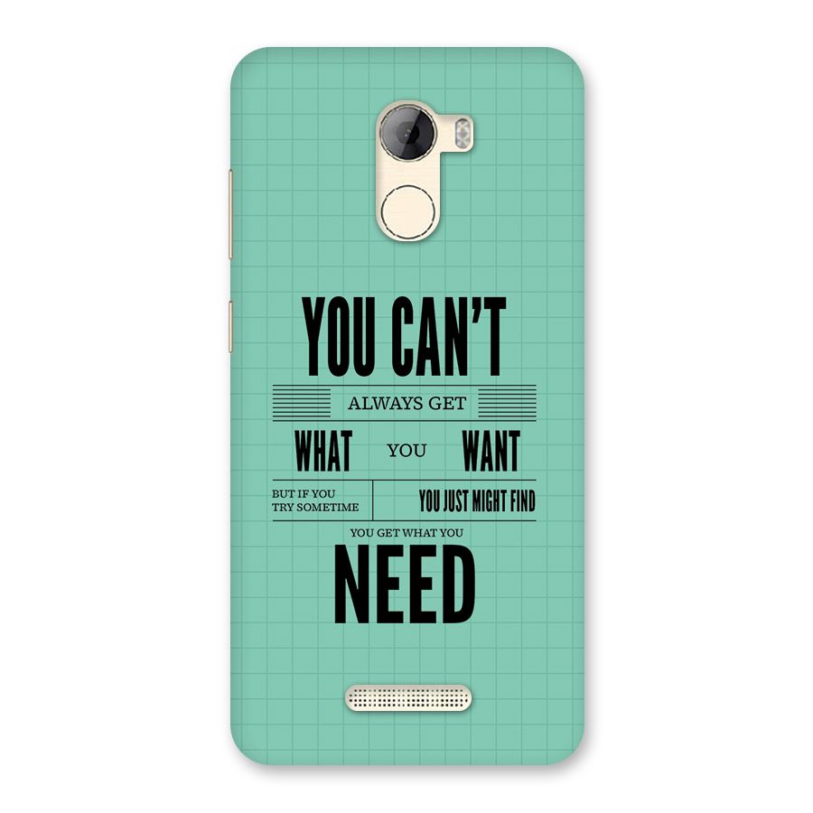Cant Always Get Back Case for Gionee A1 LIte