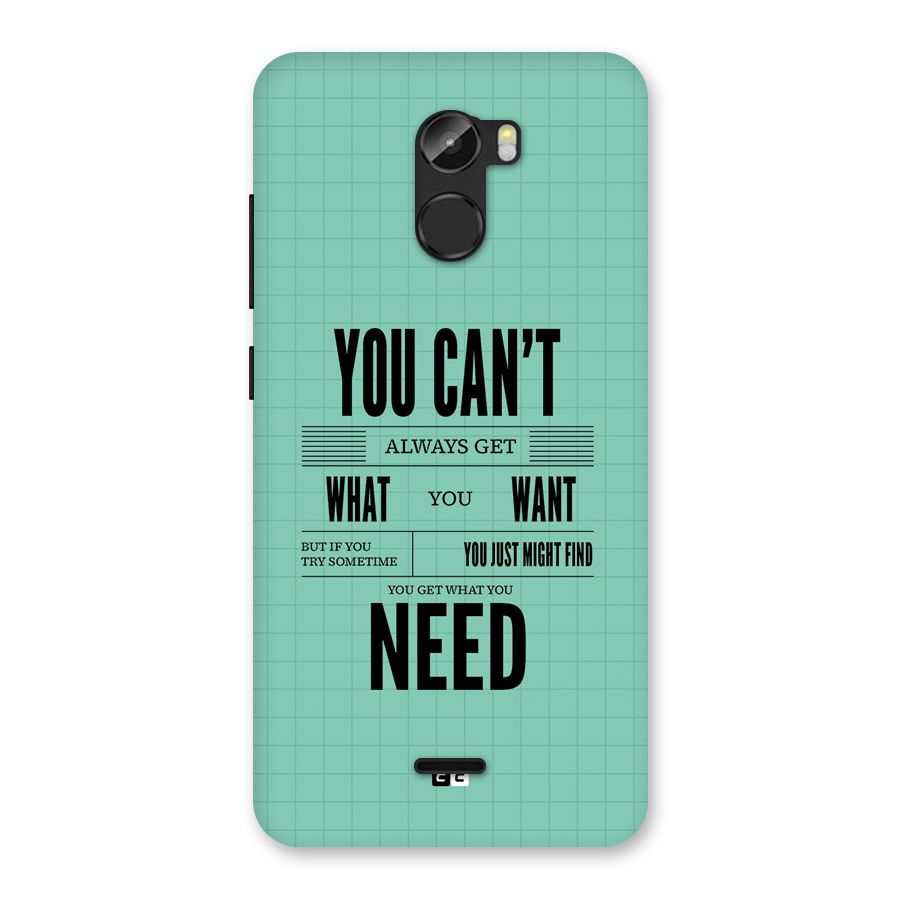 Cant Always Get Back Case for Gionee X1