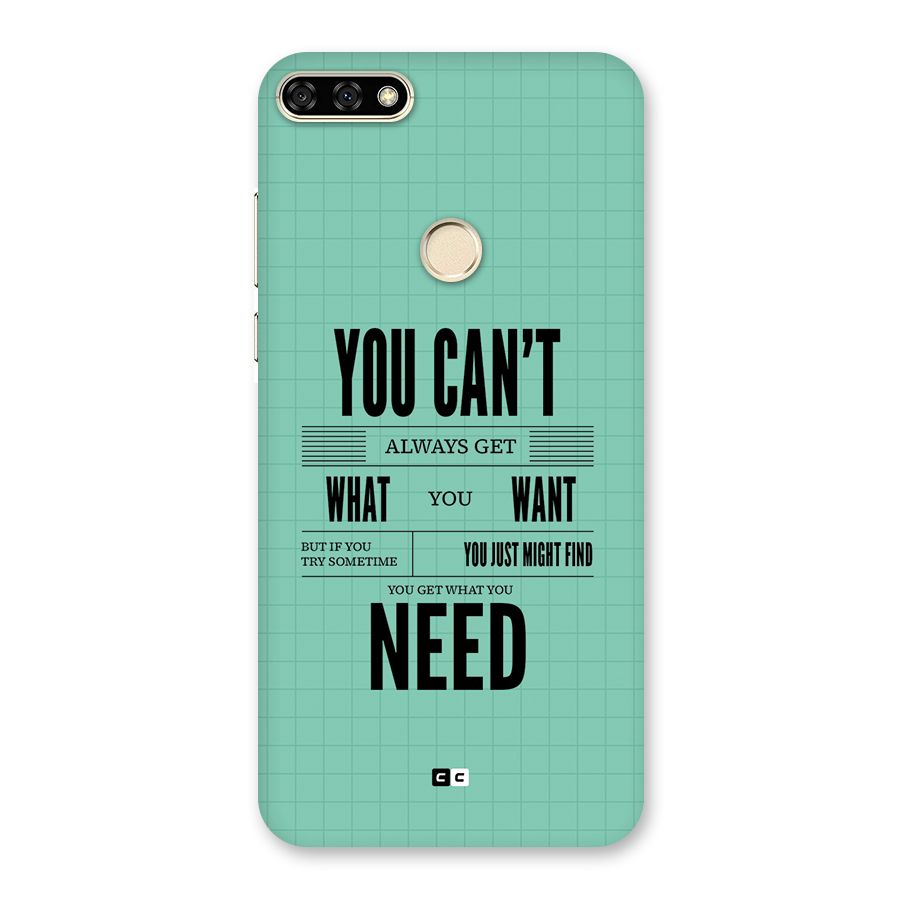 Cant Always Get Back Case for Honor 7A