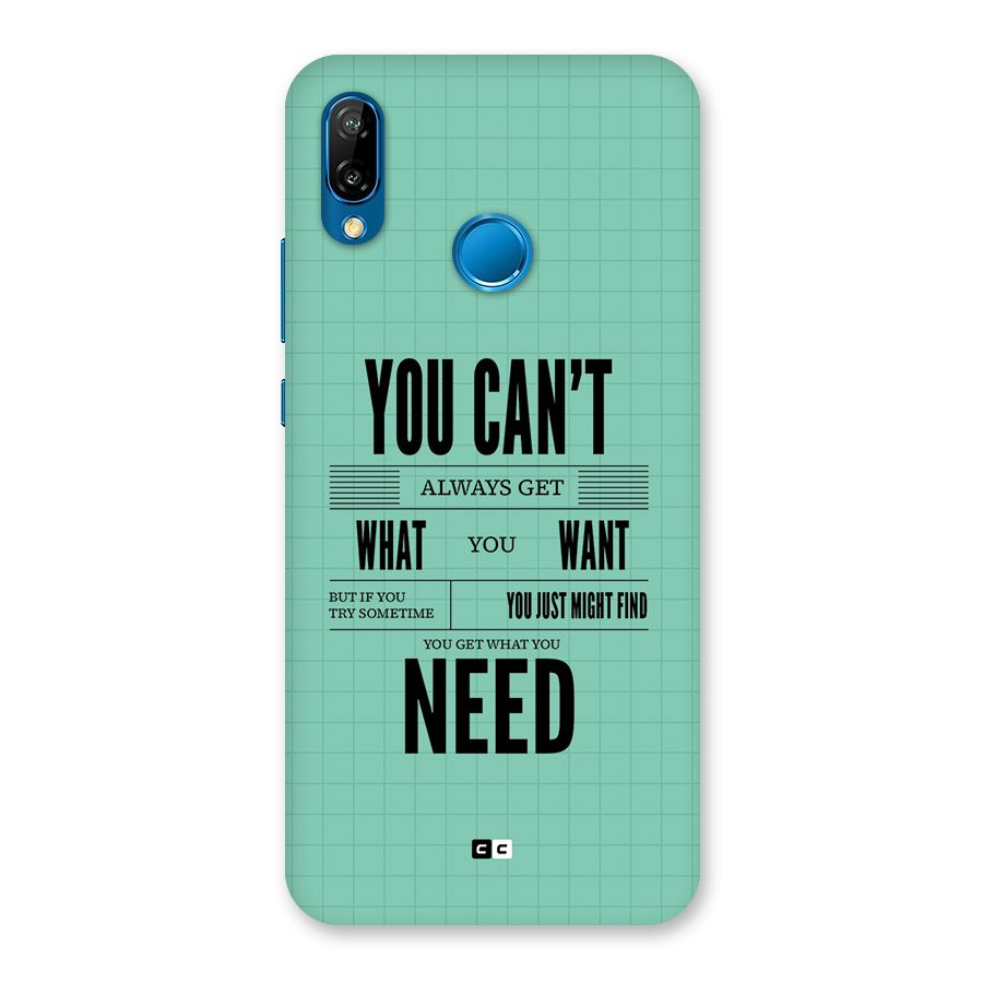 Cant Always Get Back Case for Huawei P20 Lite