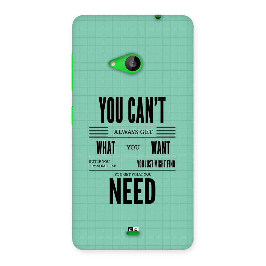 Cant Always Get Back Case for Lumia 535