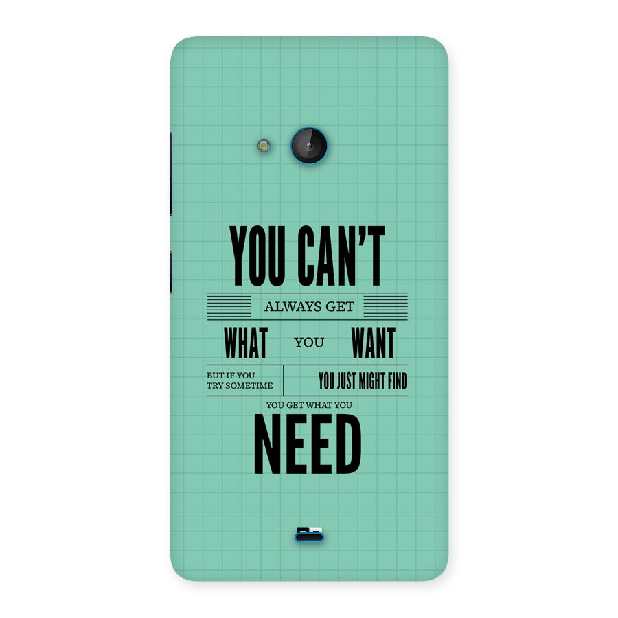 Cant Always Get Back Case for Lumia 540