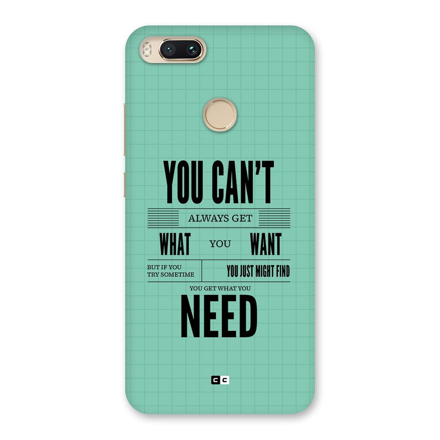 Cant Always Get Back Case for Mi A1