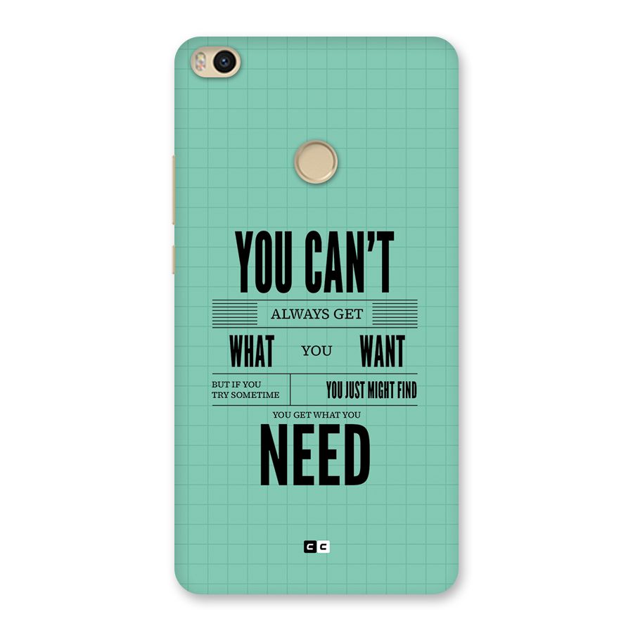 Cant Always Get Back Case for Mi Max 2