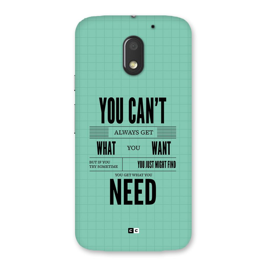 Cant Always Get Back Case for Moto E3 Power