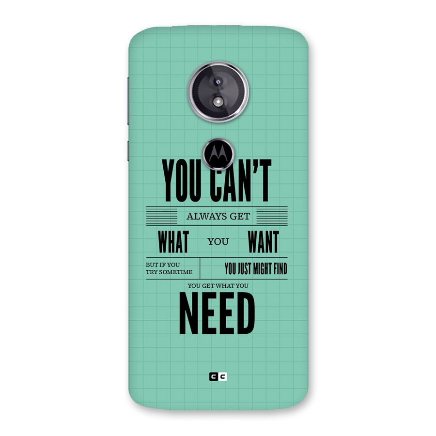 Cant Always Get Back Case for Moto E5