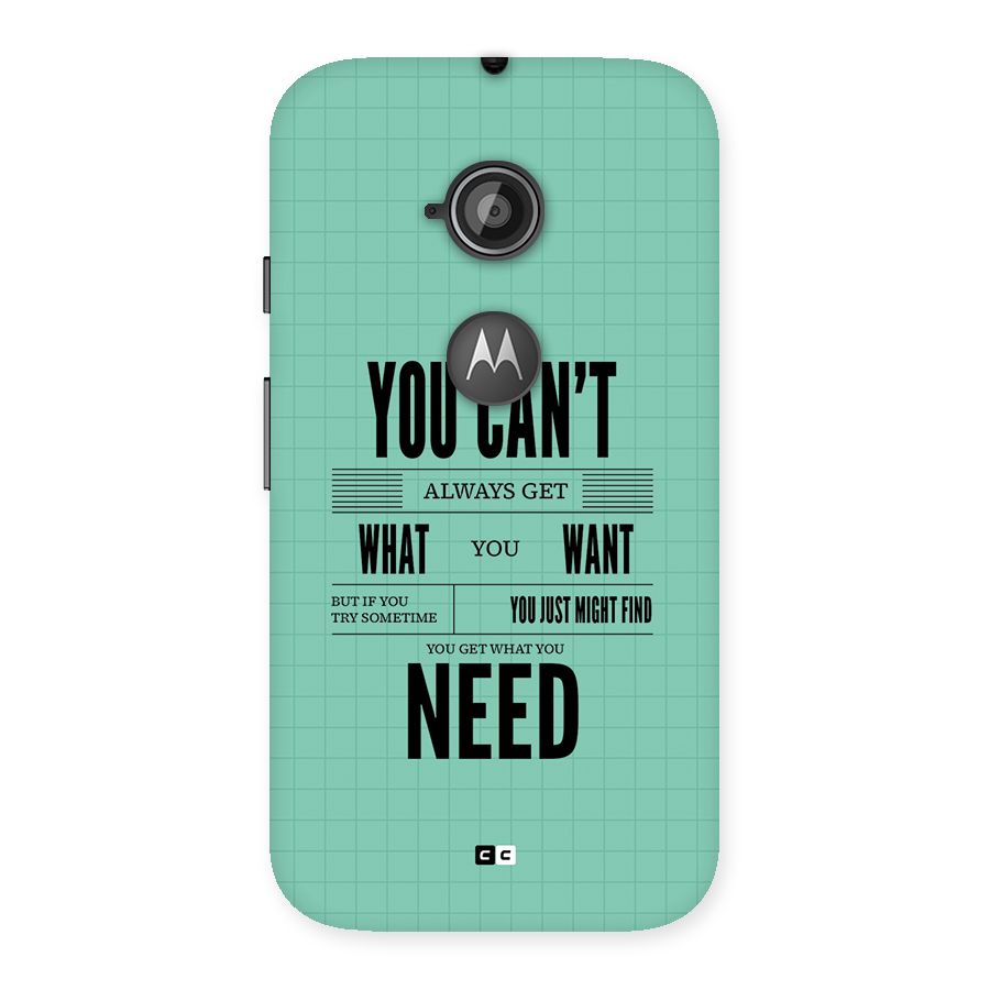 Cant Always Get Back Case for Moto E 2nd Gen