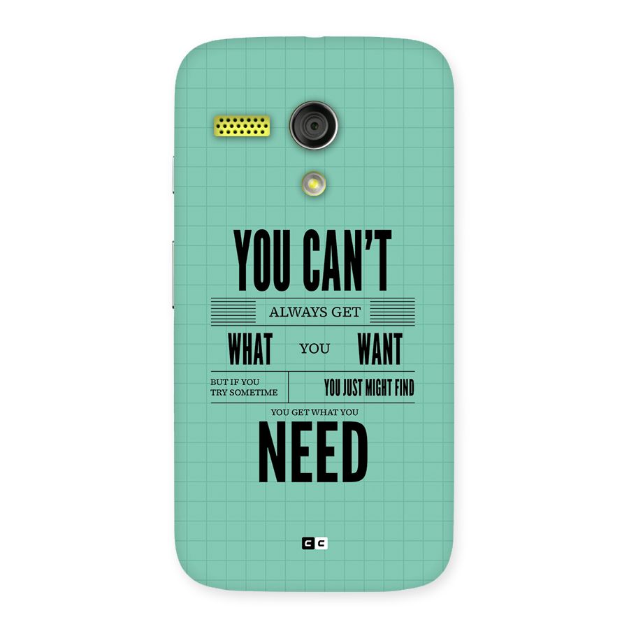 Cant Always Get Back Case for Moto G