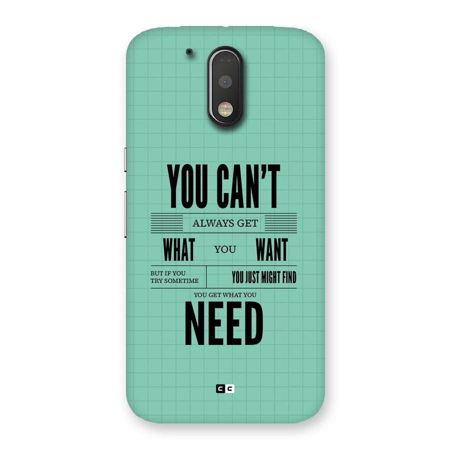 Cant Always Get Back Case for Moto G4