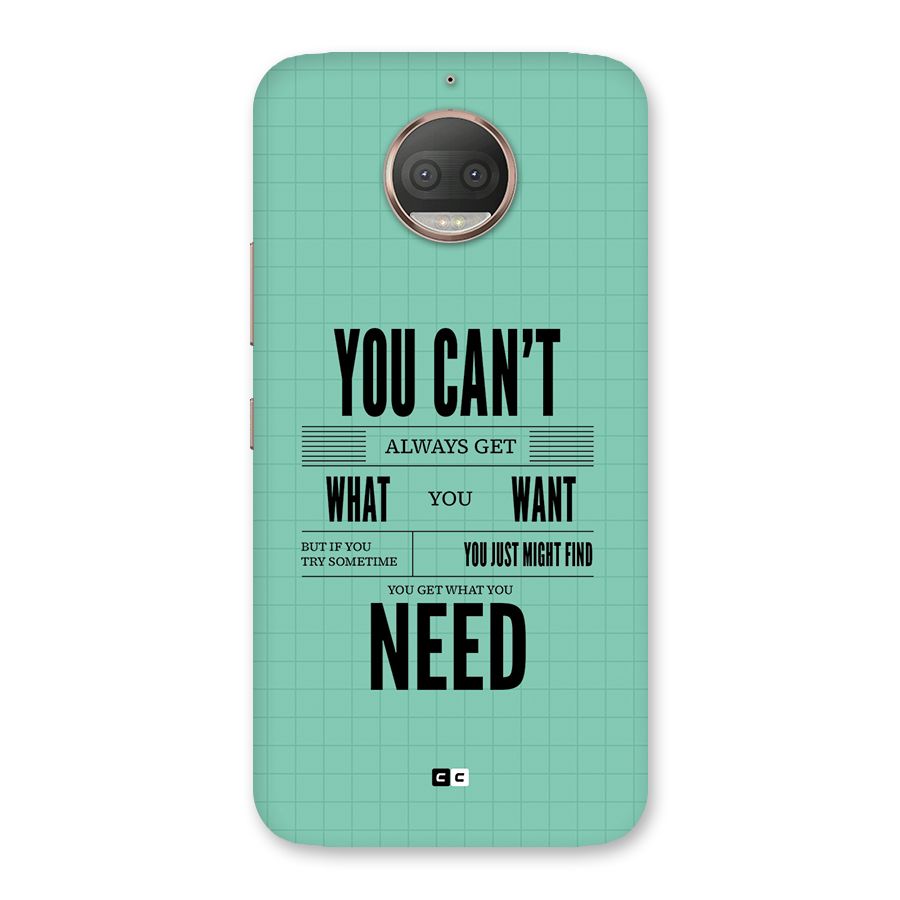 Cant Always Get Back Case for Moto G5s Plus