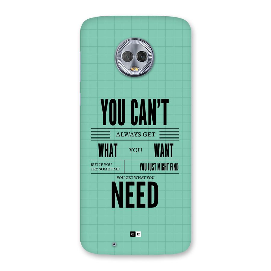 Cant Always Get Back Case for Moto G6
