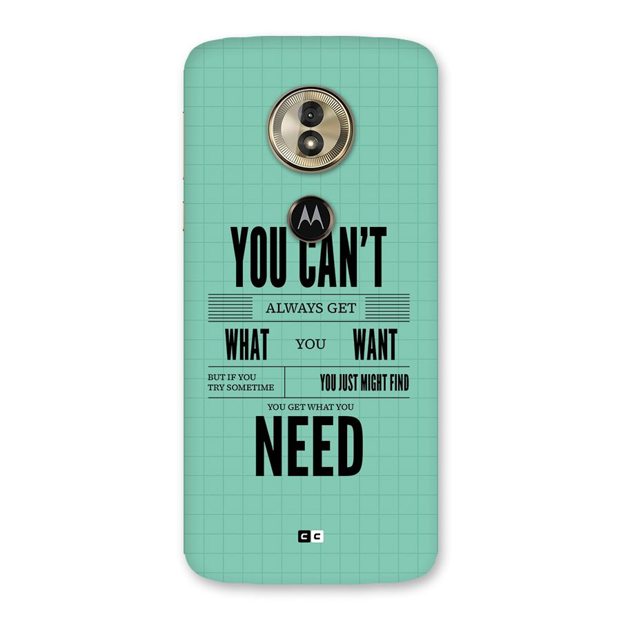 Cant Always Get Back Case for Moto G6 Play