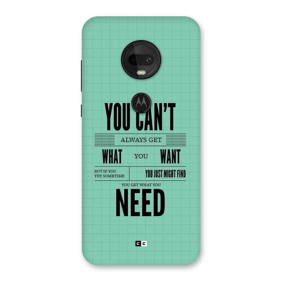 Cant Always Get Back Case for Moto G7