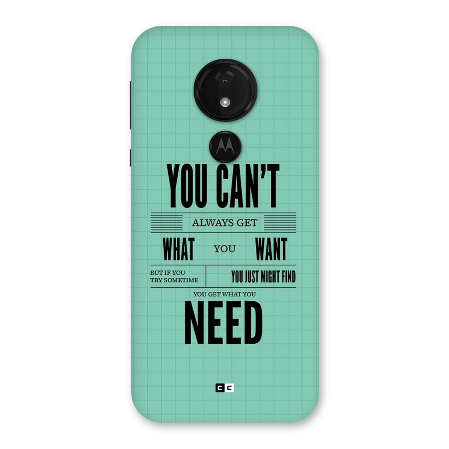 Cant Always Get Back Case for Moto G7 Power