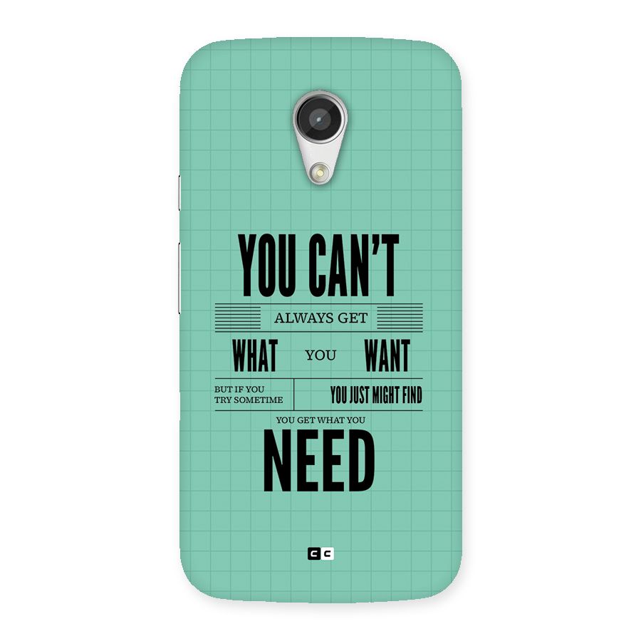Cant Always Get Back Case for Moto G 2nd Gen